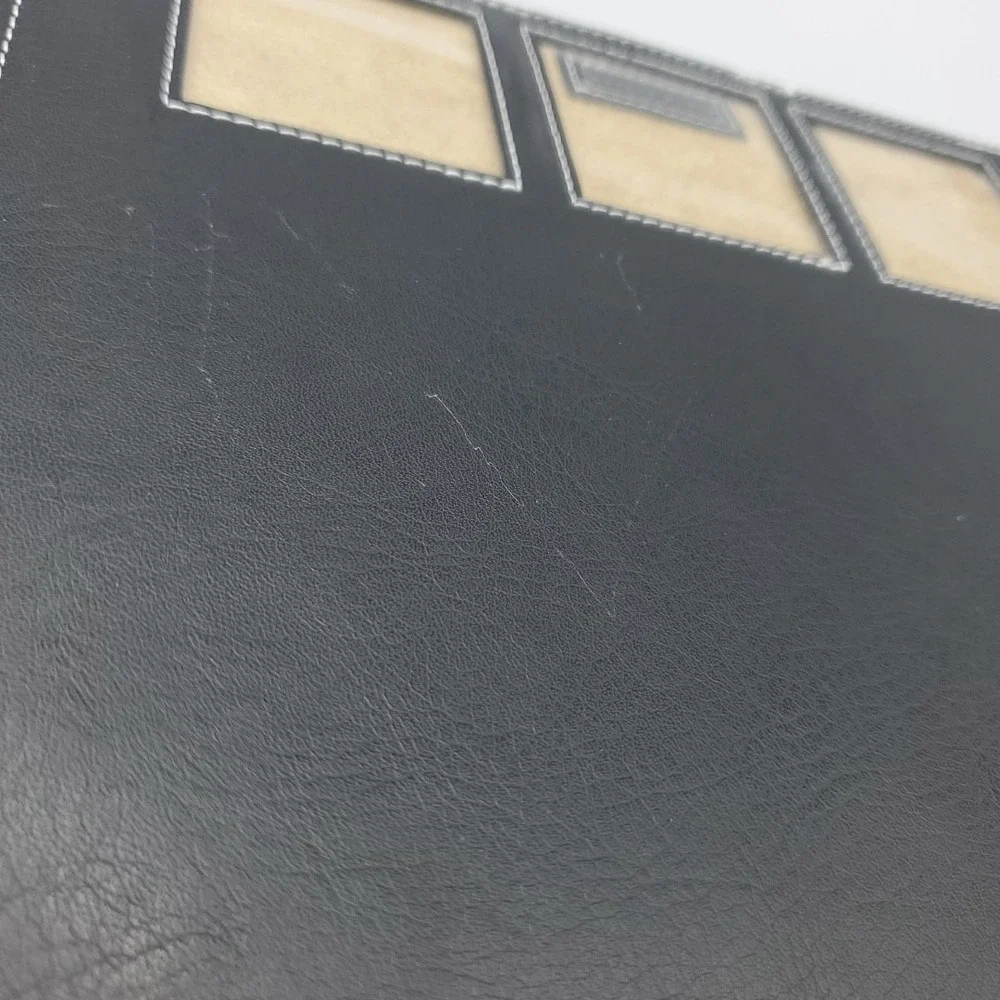 Alicia Klein Executive Mousepad Black Faux Leather Embossed AMD Vision Logo‎ AK1